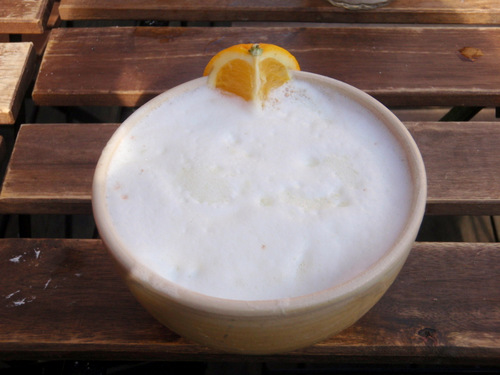 Orange Flavored Latt&eacute;.